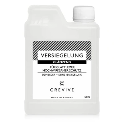 Abbildung von CREVIVE Leder Versiegelung 500 ml Glänzend oder Matt Zum Schutz vor Verschmutzungen, wasserabweisend und zur Fixierung von Lederfarbe