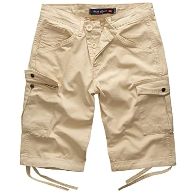 Abbildung von Rock Creek Herren Cargo Shorts Chinoshorts Kurze Hose Short Cargoshorts Sommer Kurzehose Sommerhose Bermudas Stretch RC 393 Beige W38