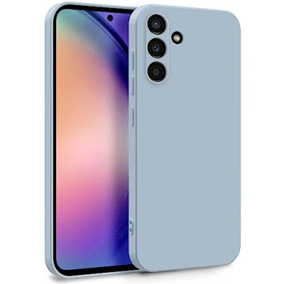 Abbildung von MyGadget Hülle für Samsung Galaxy A54 5G Zweilagige Handyhülle mit Kameraschutz Cover Innenfutter &amp; Silikon außen Hell Blau