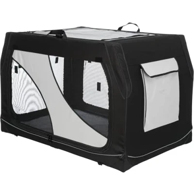Abbildung von Trixie TRANSPORTKASTEN VARIO 91cm SCHWARZ/GRAU NYLON