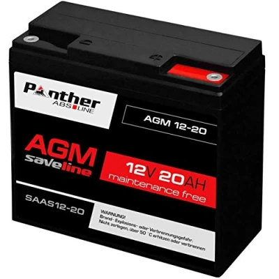Abbildung von Panther Akku AGM 20Ah 12V Bleiakku USV Batterie ersetzt 17Ah 18Ah LC RD1217P