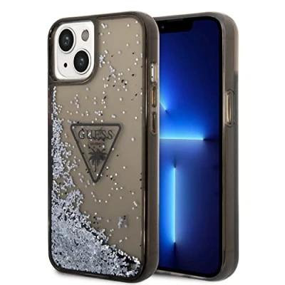 Abbildung von Guess Liquid Glitter case iPhone 14 Plus schwarz GUHCP14MLFCTPK
