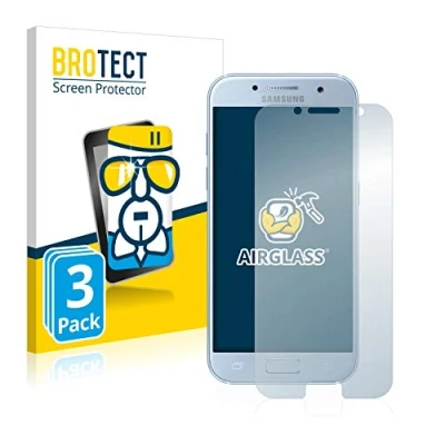 Abbildung von BROTECT Schutzglas für Samsung Galaxy A5 2017 (3 Stück) Schutzfolie Panzer Folie Glas [Extrem Kratzfest 9H, Anti Fingerprint, Ultra Transparent]