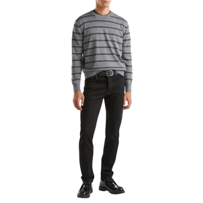 Abbildung von United Colors of Benetton Striped Strickpullover, Herren, Größe: Large, Grey