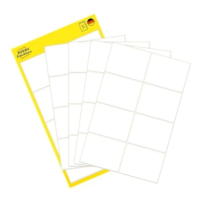 Abbildung von AVERY Zweckform 3078 Haushaltsetiketten selbstklebend (38x29 mm, 40 Aufkleber auf 5 Bogen, Vielzweck Etiketten für Haushalt, Schule und Büro zum Beschriften Kennzeichnen) blanko, weiß