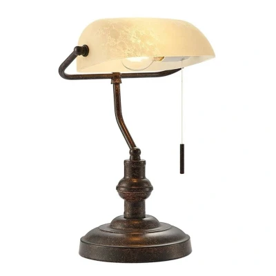 Abbildung von Lindby Schreibtischleuchte Profina, 39 cm, rostbraun, Stahl