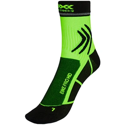 Abbildung von X Socks Bionix Bike Pro Mid Socke B018 Opal Black/Amazonas Green 35 38