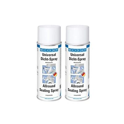 Abbildung von WEICON Universal Dicht Spray 400 ml 2er Set Dichtmittel für den Innen und Außenbereich Sprühkunststoff wasserfest grau