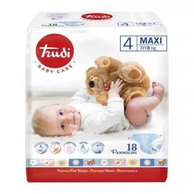 Abbildung von Trudi Dry Fit Windeln 7 18 kg Größe 4 Maxi (18 Stück)