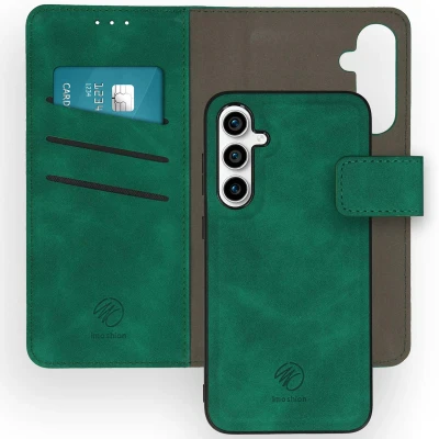 Abbildung von Samsung Galaxy S23 FE Hülle Kunstleder iMoshion Klapphülle/2 in 1 Case Handyhülle Dunkelgrün