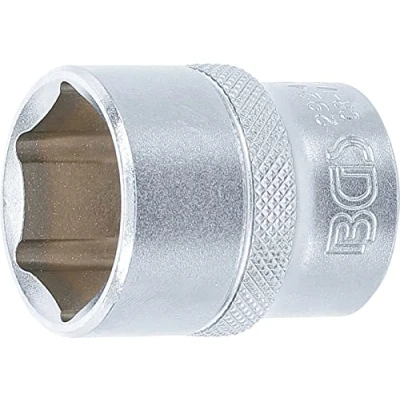 Abbildung von BGS 2924 Steckschlüssel Einsatz Sechskant 12,5 mm (1/2&quot;) SW 24 CV Stahl Stecknuss