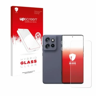 Abbildung von upscreen Schutzglas für Motorola Edge 50 Neo (Display+Kamera) Schutzfolie, Glas Folie [Klar, 9H Panzerschutz, Anti Fingerprint]