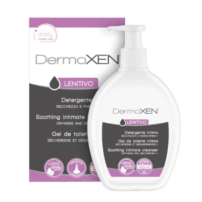 Abbildung von Dermoxen Lenitivo Intimreiniger für Frauen Feuchtigkeitsspendend und Lindernd. Sanfte Intimseife gegen Trockenheit Juckreiz, auch in den Wechseljahren. Nickel getestet. 200 ml