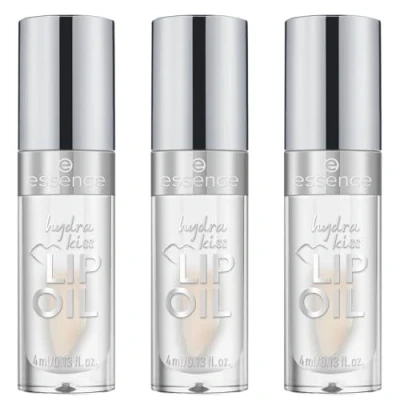 Abbildung von essence hydra kiss LIP OIL, Lipgloss, Nr. 07, Transparent, feuchtigkeitsspendend, pflegend, mit Ölen, glänzend, vegan, ohne Parabene, Mikroplastikpartikel, Nanopartikel frei, 3er Pack (3x4ml)