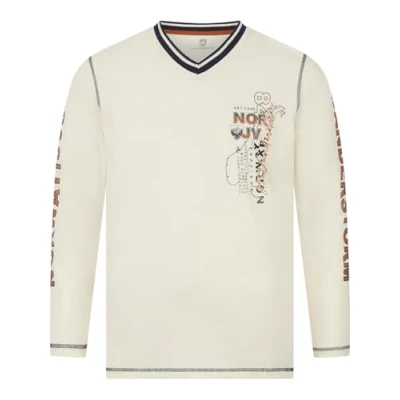 Abbildung von Jan Vanderstorm Ragnhild Langarmshirt, Herren, Größe: XXL, Wollweiß
