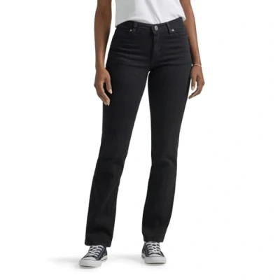 Abbildung von Lee Damen Petite geradem Bein, entspannte Passform Jeans, Black Onyx, 36 Kurz