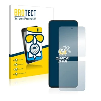 Abbildung von BROTECT Entspiegelungs Schutzglas für Samsung Galaxy Z Flip 4 Schutz Folie Panzerfolie Glas Matt [Extrem Kratzfest 9H, Anti Reflex, Fingerprint]