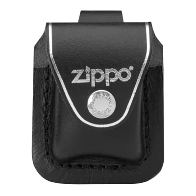 Abbildung von Zippo Ledertasche für Feuerzeuge Farbe schwarz mit Schlaufe