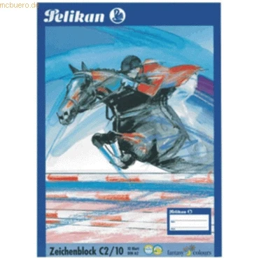 Abbildung von Pelikan Zeichenblock C2/10 A2 100g/qm 10 Blatt weiß