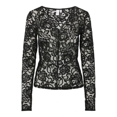 Abbildung von YAS Yaslacey Langarmshirt, Damen, Größe: XXL, Black