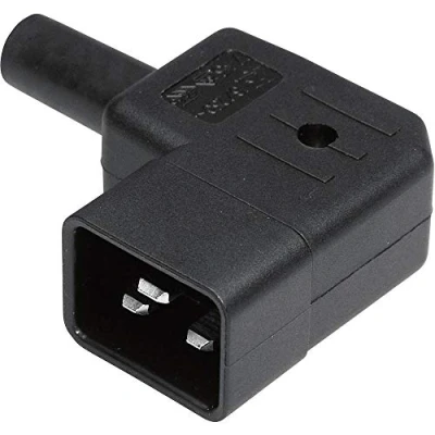 Abbildung von Kaiser 745/sw/C Kaltgeraete Steckverbinder 745 Stecker, gewinkelt Gesamtpolzahl: 2 + PE 16A Schwarz