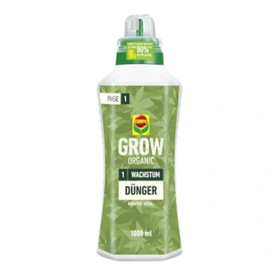 Abbildung von COMPO GROW ORGANIC Wachstum Dünger für Spezialkulturen Indoor &amp; Outdoor Spezialdünger die Wachstumsphase organisch 1l, Braun
