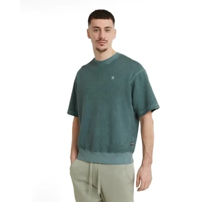 Abbildung von G Star Overdyed Loose Tshirt basic, Herren, Größe: Small, Blue spruce gd