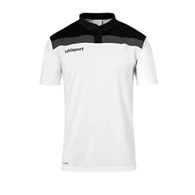 Abbildung von uhlsport Herren Offense 23 Polo Shirt Poloshirt, weiß/Schwarz/Anthra, M