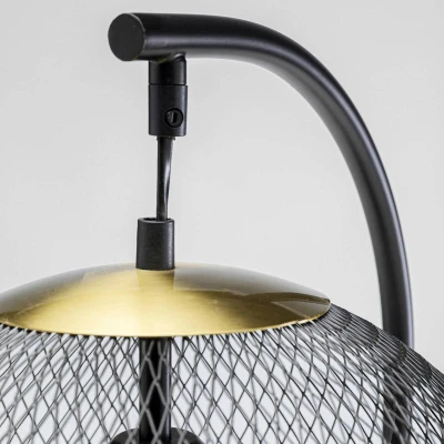 Abbildung von Kare Design Tischlampe Grato Schwarz, Tischleuchte, Stahlgestell, Marmor Sockel, Dekoleuchte, Office Lampe, Nachttischlampe, Schreibtischlampe, kein Leuchtmittel inklusive, 62x43x30 cm (H/B/T)