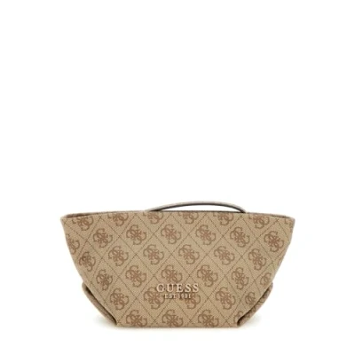 Abbildung von GUESS Eco Evaine Make Up Bag Latte Logo/Brown