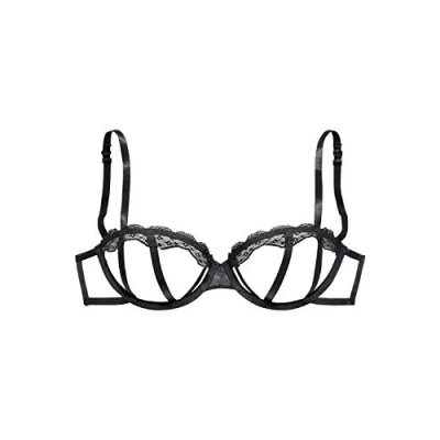 Abbildung von Lascana BÜSTENHEBE Dessous MIT BÄNDEROPTIK Balconette BH, Damen, Größe: 70C, Schwarz