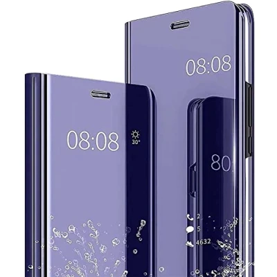 Abbildung von BoerHang Hülle für Xiaomi 14 Handyhülle, Smart Clear View Cover, Standing Case, Durchscheinender 360 Schutz.(Violett)