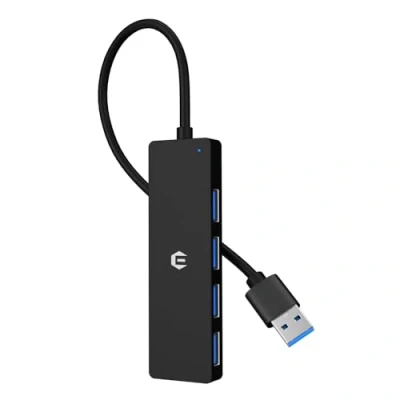Abbildung von USB Hub, Dockingstation, 3.0 5 GBPS ultraschlanker tragbarer Daten 4 in 1 HUB mit * 3.0, kompatibel Windows, macOS, Linux, Chrome OS Systemen