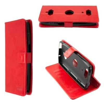 Abbildung von caseroxx Handy Hülle Tasche kompatibel mit Crosscall Core X5 Bookstyle Case Wallet in rot