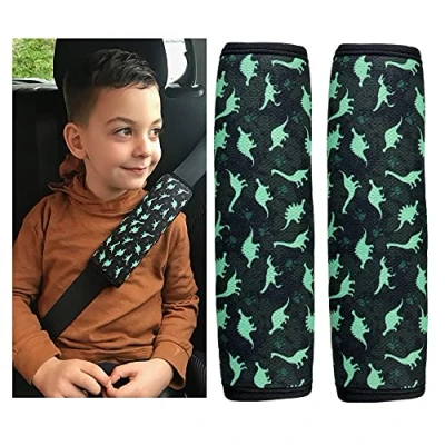 Abbildung von HECKBO 2x Auto Gurtpolster Kinder Dinosaurier