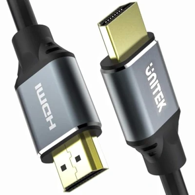 Abbildung von UNITEK HDMI 2.1 Kabel 1,5M 8K, Ultra High Speed ruckelfreies 8K@60Hz, 4K@120Hz, Dynamische HDR 10 +, Dolby Vision, eARC, für OLED TV, Gaming, Xbox Series X, PS5, Aluminium Steckern, Flexible