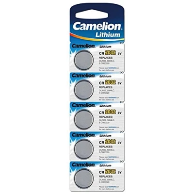 Abbildung von Lithium Knopfzelle CAMELION CR 2032 3,0V, 5er Blister