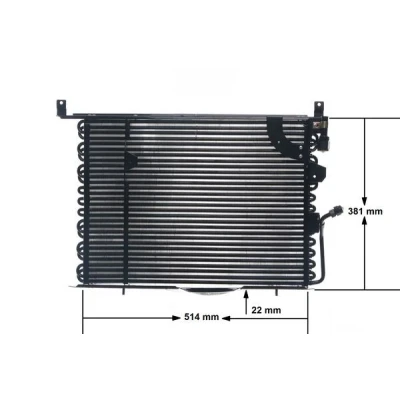 Abbildung von MAHLE ORIGINAL AC 149 000S Klimakondensator ohne Trockner 515 MERCEDES BENZ: 190