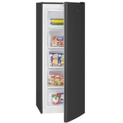 Abbildung von Bomann® Gefrierschrank 143cm I 4 Sterne Gefrierfach Temperaturbereich: ≤ 18C Tiefkühlschrank leise 40dB wechselbarer Türanschlag gross 168L Freezer GS 7364 schwarz inox