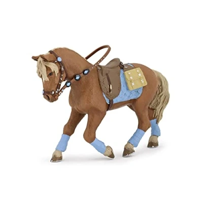 Abbildung von PAPO Handbemalt Figuren Pferd, Fohlen und Ponys Pferd des Jungen Reiters 51544 Sammelbar für Kinder Geeignet Mädchen Ab 3 Jahren