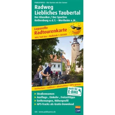 Abbildung von Radweg Liebliches Taubertal,Rothenburg o.d.T. Wertheim a. M.: Radtourenkarte mit Ausflugszielen, Einkehr &amp; Freizeittipps, wetterfest, reissfest, abwischbar, GPS genau. 1:50000 (Radkarte: RK)