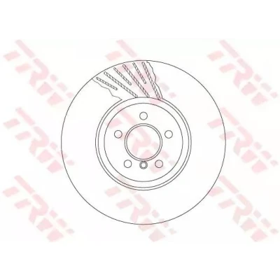 Abbildung von TRW DF6614S Bremsscheibe 374 36 5 120 Belüftet, Verbundbremsscheibe hochgekohlt BMW: 6 Gran Coupe, Cabrio, 7
