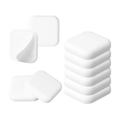 Abbildung von AiQInu türstopper Wand,10 Stück Selbstklebend, 4.5cm WeißTürstopper Wand, Stoßdämpfendes Silikon für Wände und Möbel