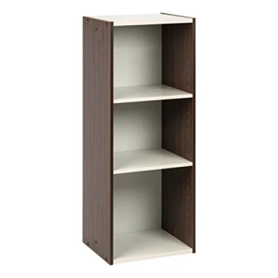 Abbildung von Iris Ohyama Platzsparendes Regal, Extra Breit, 3 Ebenen, Braun, Verstellbar, Modular, Für Wohnzimmer, Homeoffice, Schlafzimmer, Organisation, Bücher, CD, Dekor, Einfache Montage, UB 9035