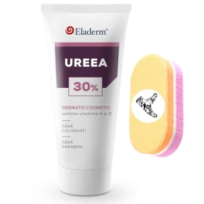 Abbildung von Eladerm Urea Creme 30% 100ml Harnstoff Creme, Keratose, Psoriasis, Hautreizungen Dermatitis, Juckreiz, repariert trockene und rissige Haut, Schuppenflechte Hilfe entfernen Narben, effektive Fußcreme