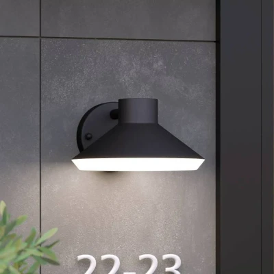 Abbildung von Eglo 900688 Wandleuchte NINNARELLA Stahl schwarz GU10 1X4,6W IP44 L:20.5cm H:11cm