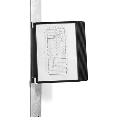 Abbildung von Durable Sichttafelwandhalter (Vario Magnet Wall 10, mit 10 Sichttafeln A4) schwarz, 591801