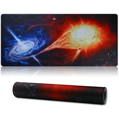 Abbildung von Jahosin XXL Gaming Mauspad, Erweitertes Mauspad,genähte Kanten,2mm,rutschfeste Gummibasis,90x40cm,Schreibtischunterlage für Gaming/Büro/Geschäft 90x40 Shuangzi06