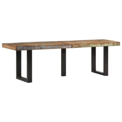 Abbildung von vidaXL Bank 160 cm Massives Altholz und Stahl