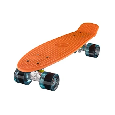 Abbildung von Ridge 22&quot; Mini Cruiser Board Retro Skateboard, komplett ausgerüstet, in orange, völlig der EU entworfen und hergestellt